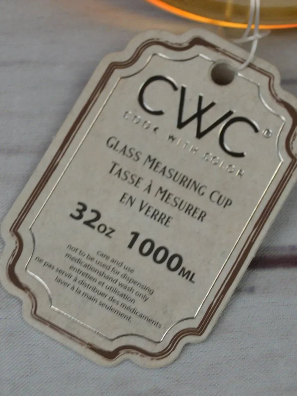 CWC Cook With Color Amber Halloween Glass Viral Measuring Cup 32oz Spiders NWT